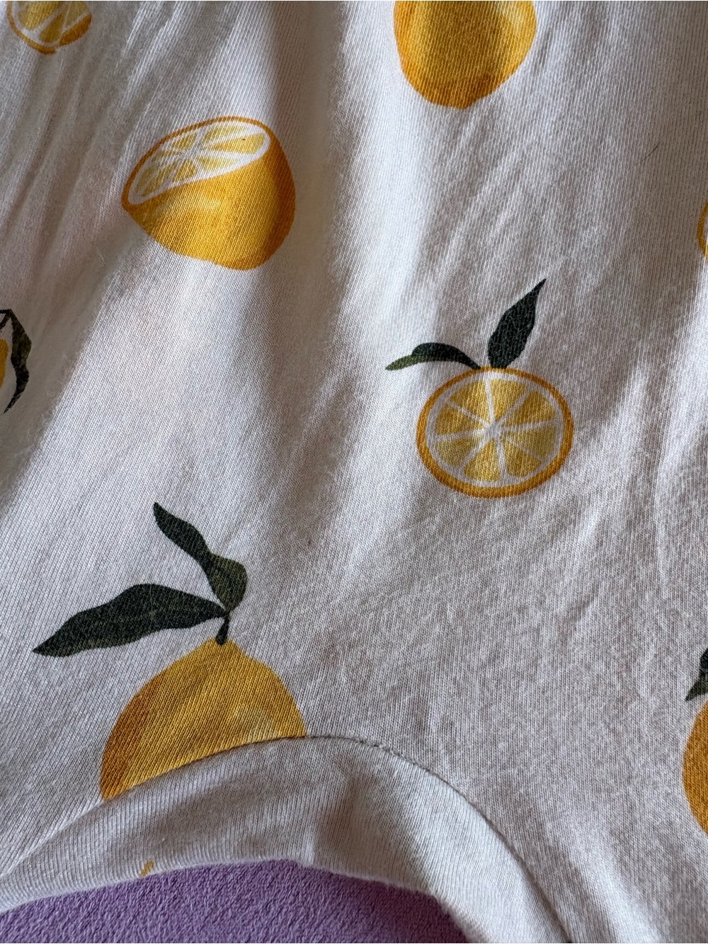 Kyte Baby Lemon Print Zipper Footless Romper - Picture 3 of 3